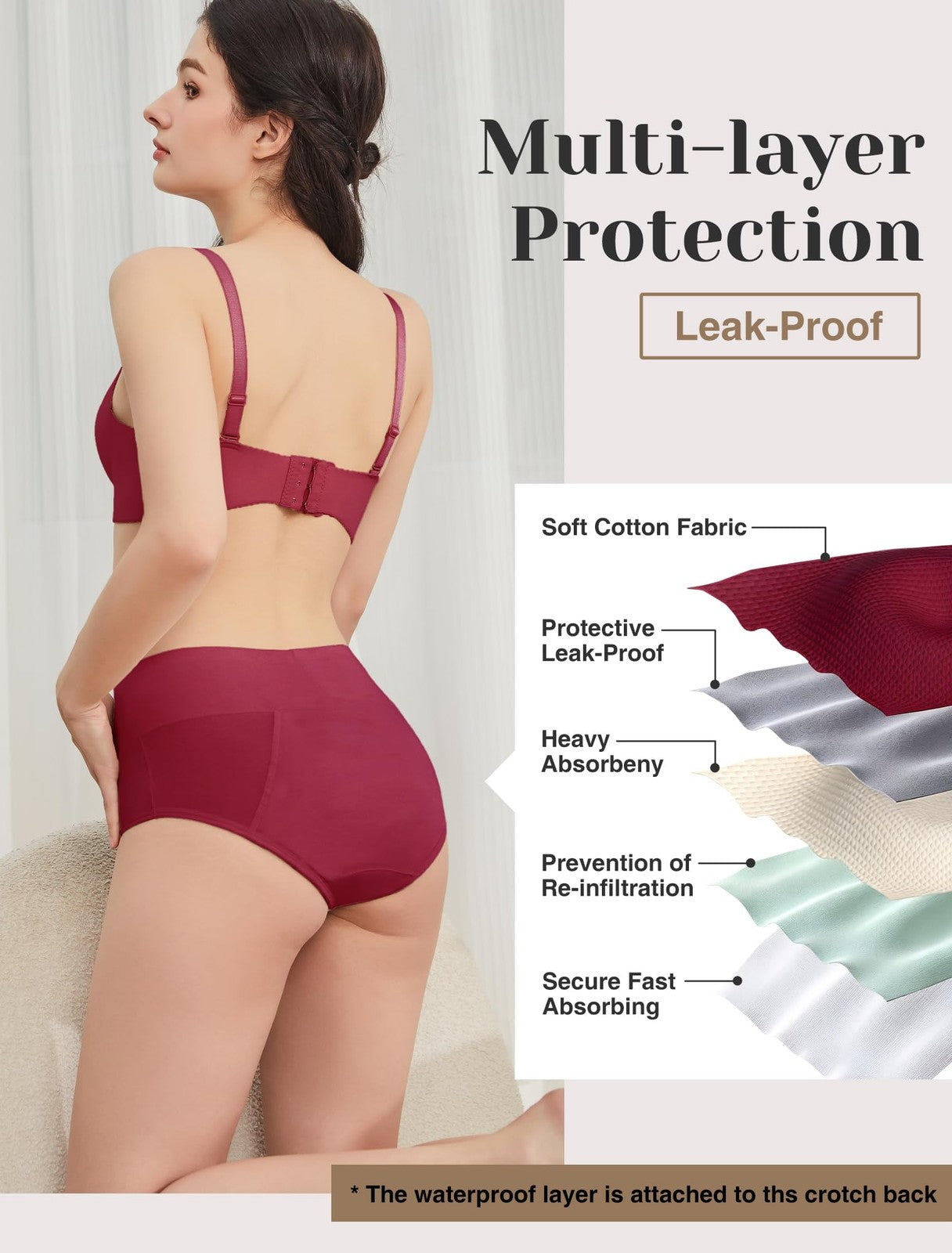 3 Pack XL Washable Leakproof Period Underwear - Reusable Incontinence Panties