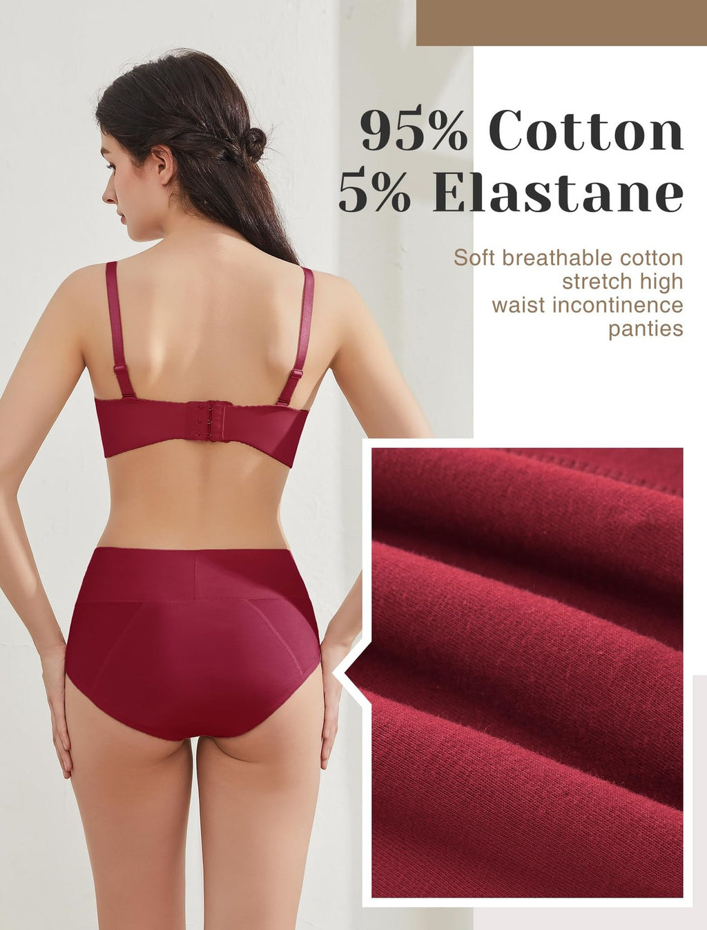 3 Pack XL Washable Leakproof Period Underwear - Reusable Incontinence Panties