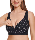 Seamless Daisy Bra for Women Front Closure Jelly Bras Soft,Post Surgery