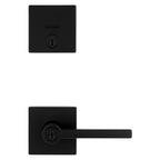 Kwikset Halifax Keyed Entry Lever and Deadbolt Combo, Matte Black