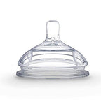 Comotomo 2 Pack Silicone Replacement Nipple, Slow Flow Clear, 0-3 Months