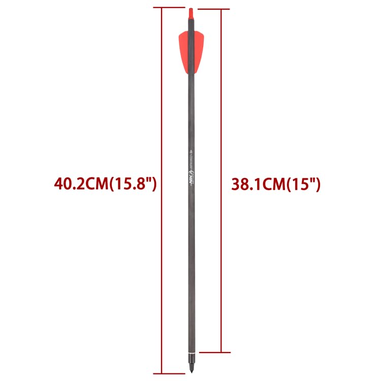 7.5"/15" Carbon Crossbow Bolts R9 Arrows 100 Grain Tips Hunting Target