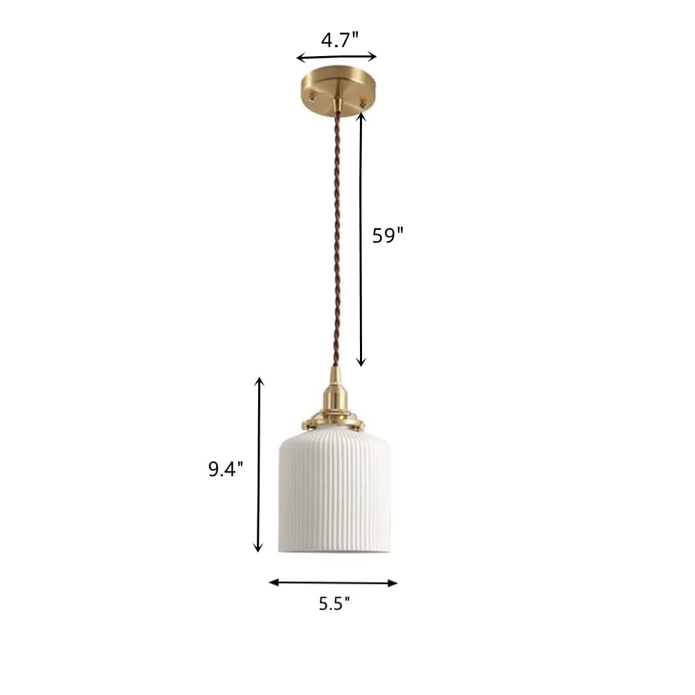 2 Pack OTTOSON SEEAIRSHOP Modern Ceramic Pendant Light Fixtures Nordic Cylinder