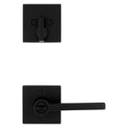 Kwikset Halifax Keyed Entry Lever and Deadbolt Combo, Matte Black