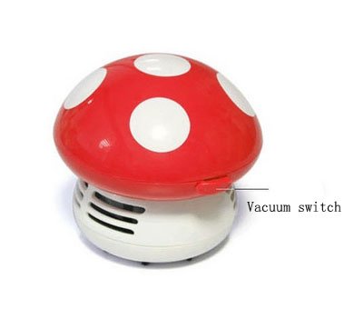 Gocomcom HONBAY Mini Cute Table Dust Vaccum Cleaner, Mushroom Shaped New