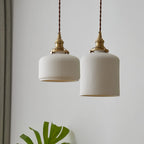 2 Pack OTTOSON SEEAIRSHOP Modern Ceramic Pendant Light Fixtures Nordic Cylinder