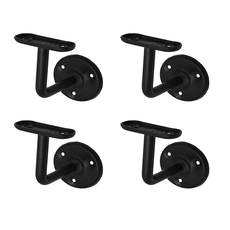 Adonai Hardware Izrahiah Medium Antique Wrought Iron Sturdy Handrail Brackets