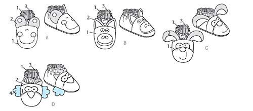 KWIK-SEW PATTERNS K0170 Babies Booties