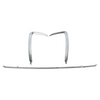 Roneeson 3Pcs Front Left Right and Center Bumper Trim Molding Chrome for Mazda