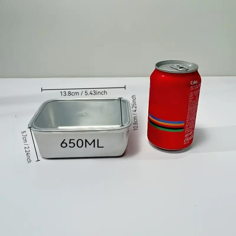 Souso 6pcs Stainless Steel Stacking Food Containers with Lids, Reusable Snack &