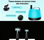 WUCIOOO 210GPH Ultra Quiet Bottom Suction Submersible Water Pump (780L/H, 15W)