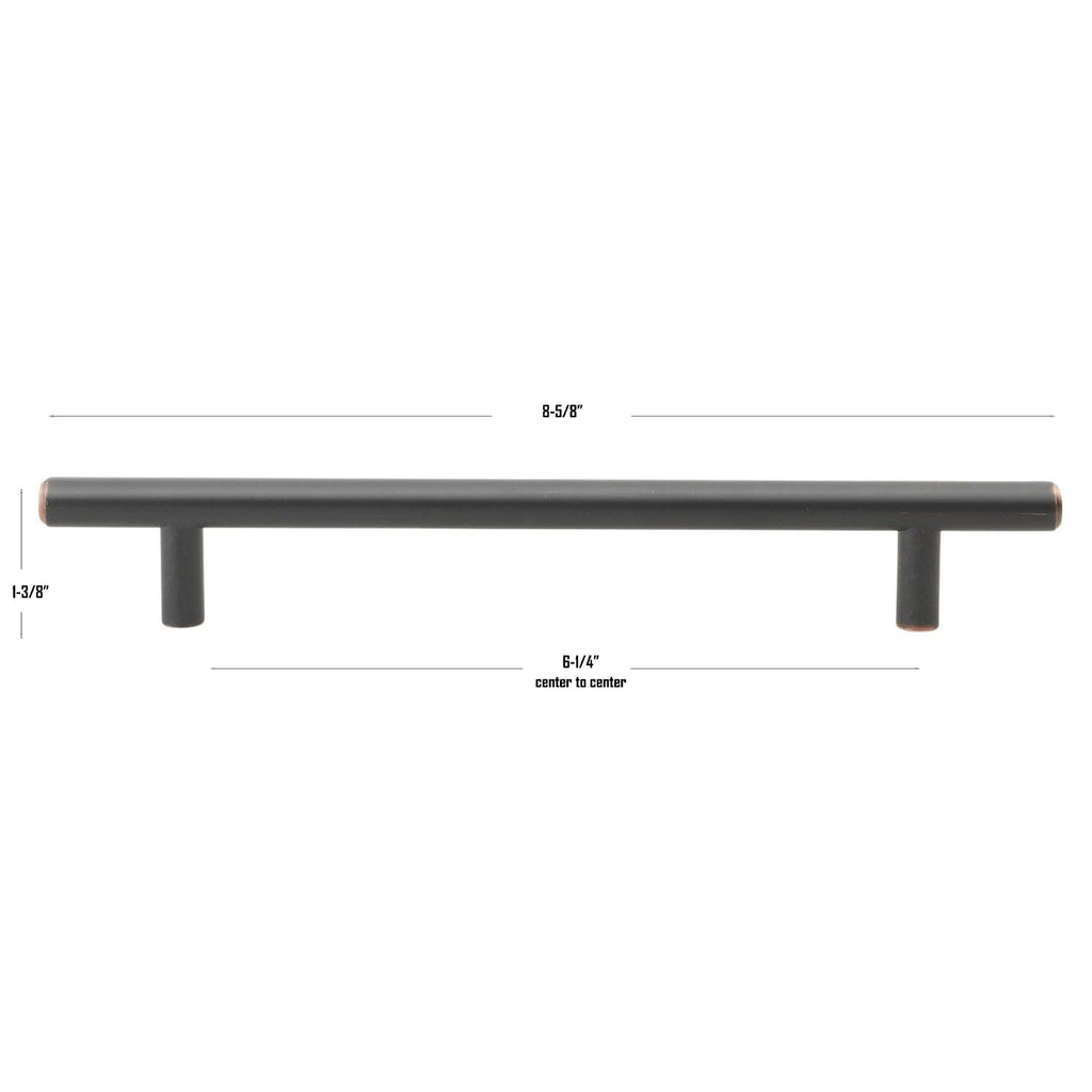 20 Count GlideRite 6-5/16 in. 160mm Center to Center Solid Cabinet Bar Pull Long