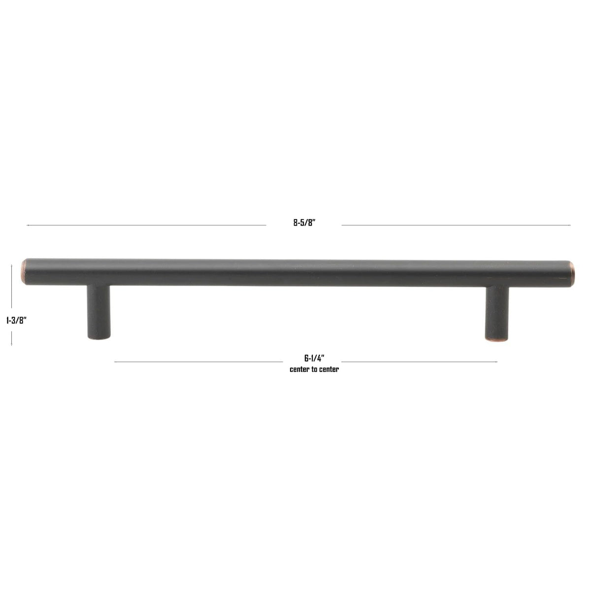 20 Count GlideRite 6-5/16 in. 160mm Center to Center Solid Cabinet Bar Pull Long
