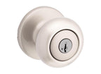 Kwikset SmartKey Security Satin Nickel Entry Knob KW1 2-3/4 in.