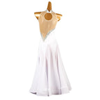 FCDDQM Ballroom Dance Dresses for Women Modern Waltz Tango Dress Sleeveless