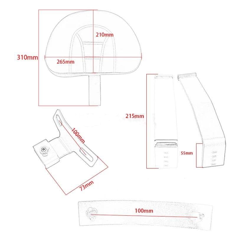 Adjustable Driver Backrest for Harley Softail Heritage 2007-2019 Plug-in