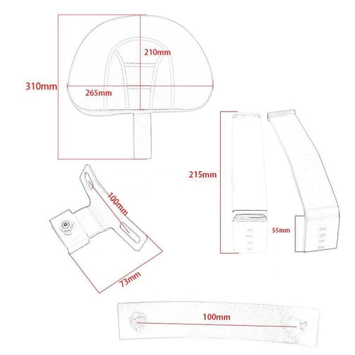 Adjustable Driver Backrest for Harley Softail Heritage 2007-2019 Plug-in