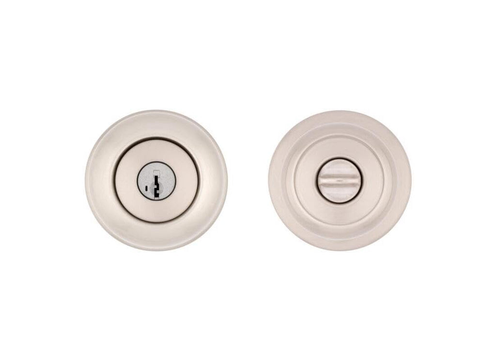 Kwikset SmartKey Security Satin Nickel Entry Knob KW1 2-3/4 in.