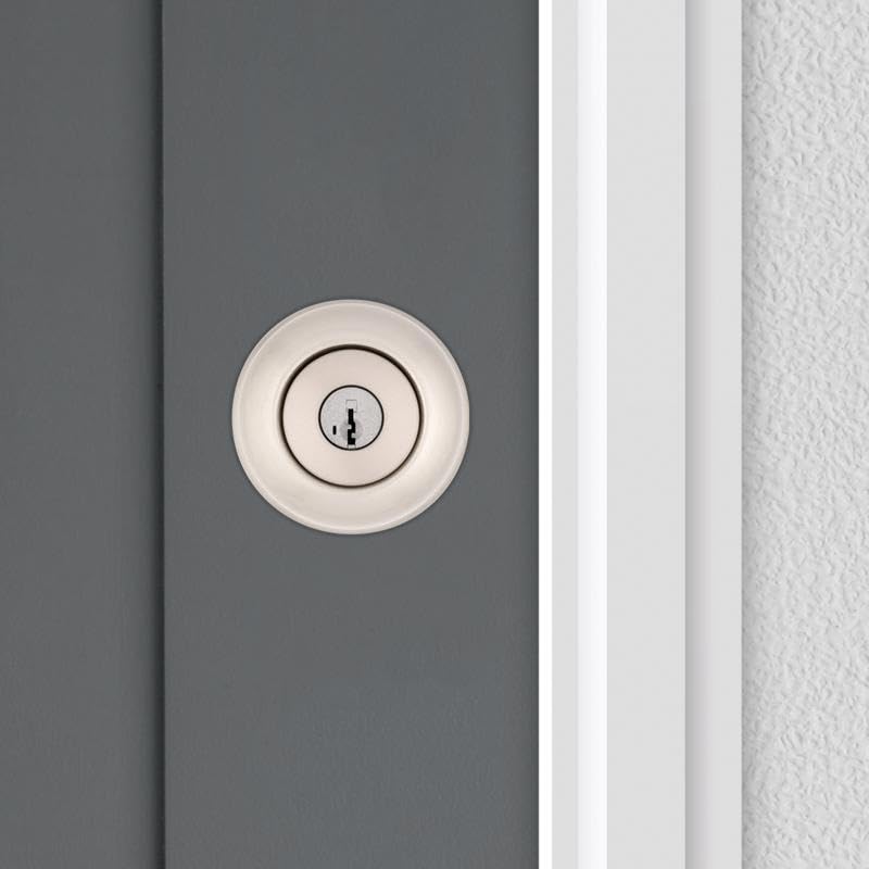 Kwikset SmartKey Security Satin Nickel Entry Knob KW1 2-3/4 in.
