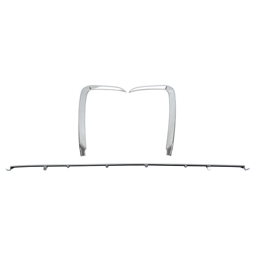 Roneeson 3Pcs Front Left Right and Center Bumper Trim Molding Chrome for Mazda