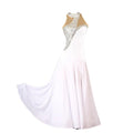 FCDDQM Ballroom Dance Dresses for Women Modern Waltz Tango Dress Sleeveless