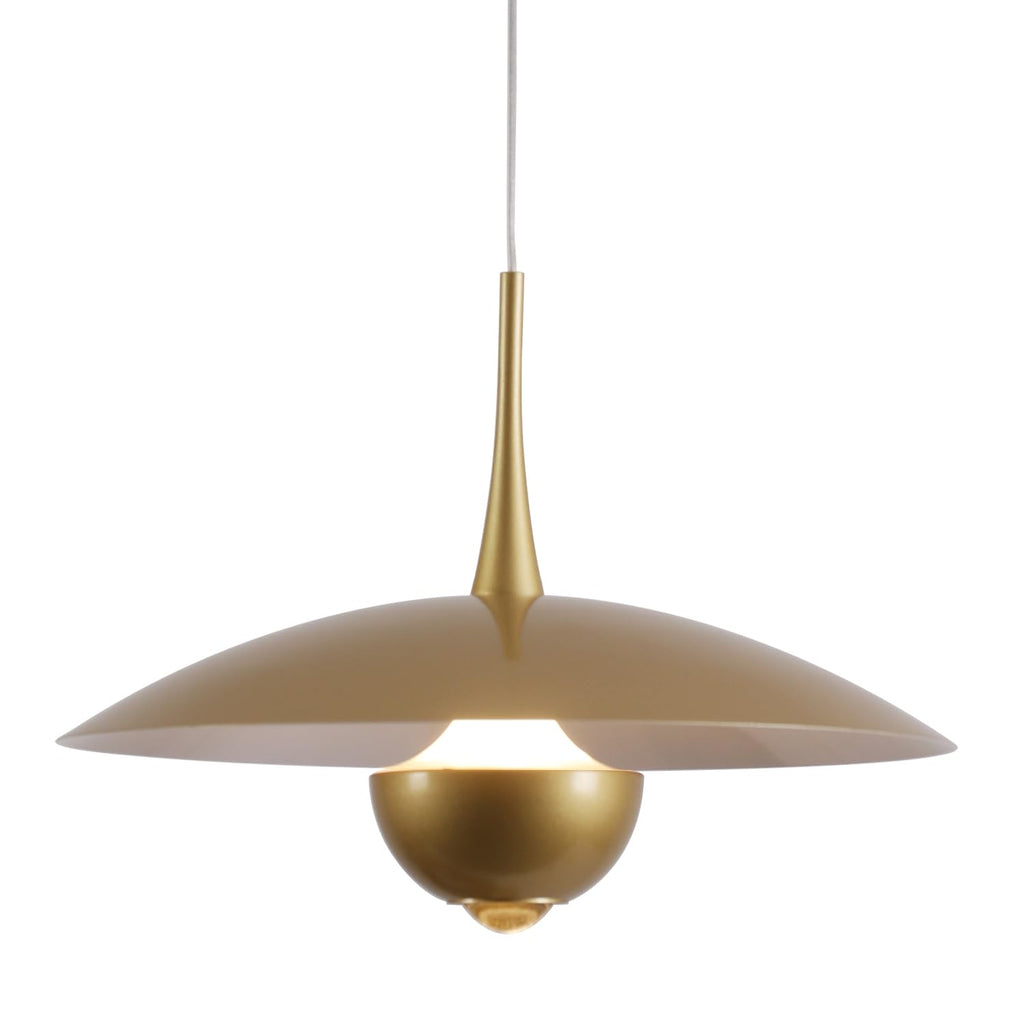 Fulesi Vintage Led Pendant Light Farmhouse Gold Metal Ceiling Lights Mid Century Modern Pendant Lighting Industrial Large Pendant Light for Kitchen Island Bedroom