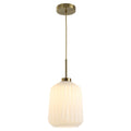Fulesi Mid Century Gold Pendant Light White Glass Kitchen Island Fixture