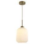 Fulesi Mid Century Gold Pendant Light White Glass Kitchen Island Fixture