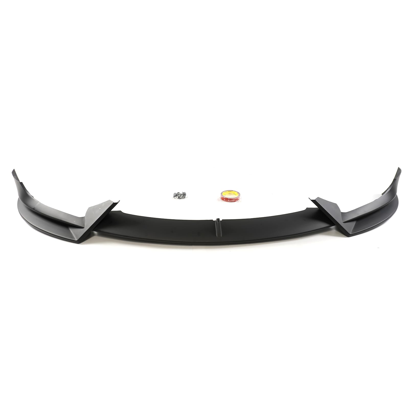 Front Lip Splitter 3PCS V Style Bumper Spoiler Matte Black for Tesla Model 3