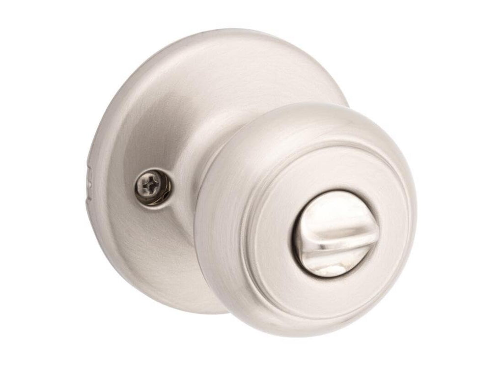 Kwikset SmartKey Security Satin Nickel Entry Knob KW1 2-3/4 in.