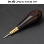 WUTA Stitching Awl Diamond Shape Awl Ebony Blackwood Handle Leather Craft Sewing
