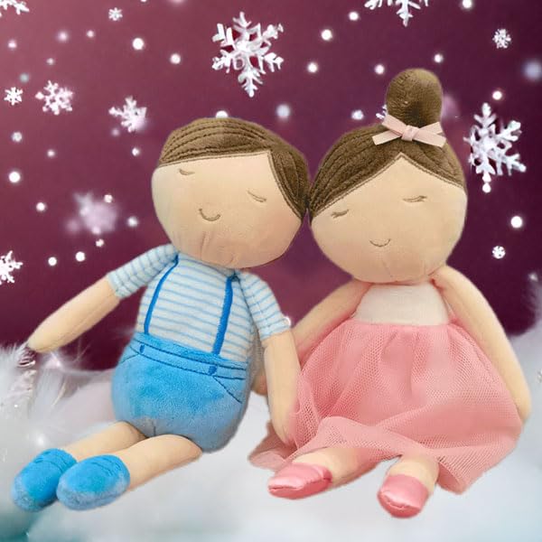 FLUFFYFUN Baby Doll Soft Ballerina Doll Plush 13.7" (Girl)