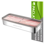 Bacon Container for Refrigerator, 1 Pack 304 Stainless Steel Airtight Deli Meat