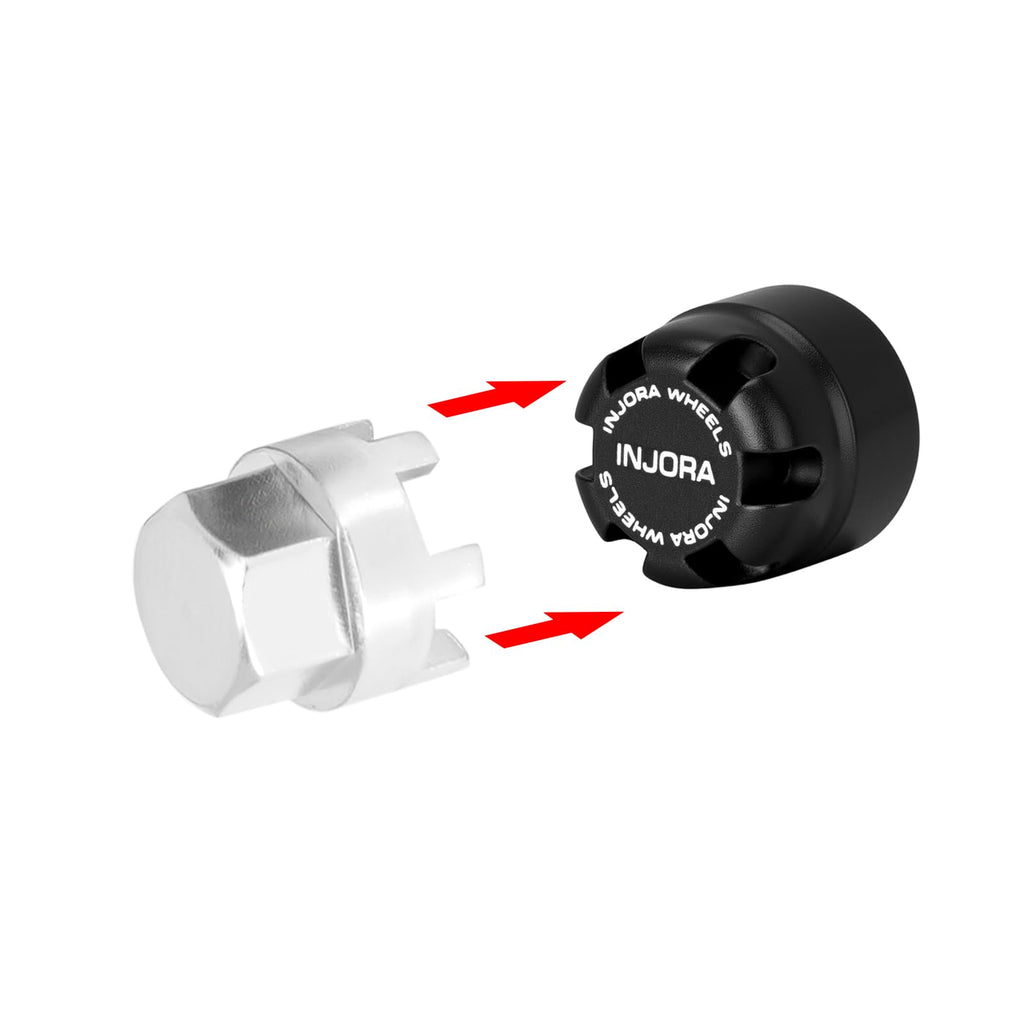 INJORA M2.5 Wheel Lock Nuts with Aluminum Cap for 1/18 RC Crawlers