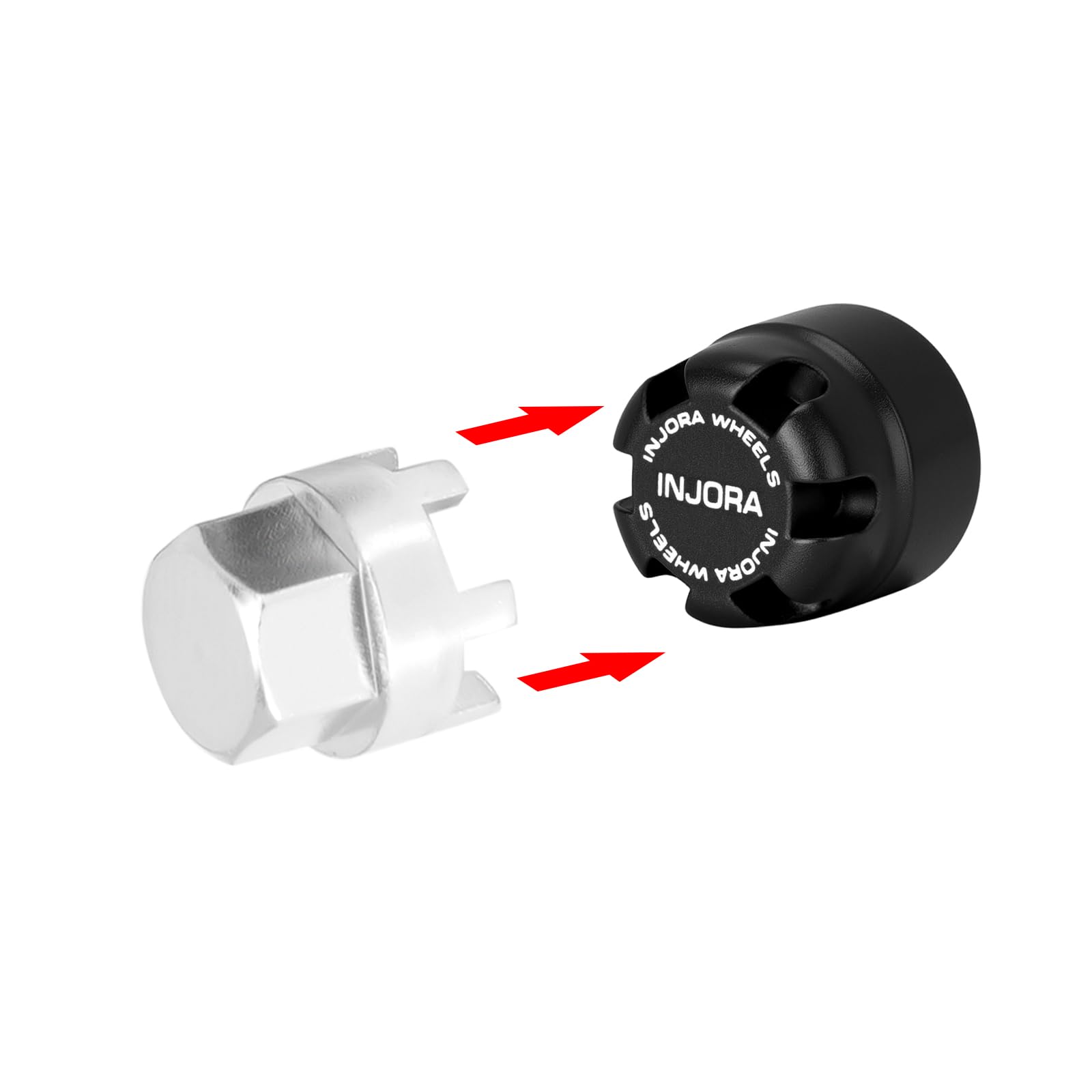 INJORA M2.5 Wheel Lock Nuts with Aluminum Cap for 1/18 RC Crawlers