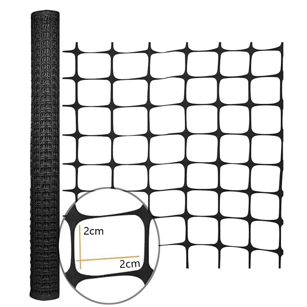 Plastic Mesh Fencing Safety Fence, Poultry Netting, with 50 Zip Ties, Reusable