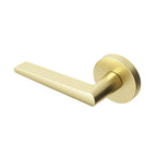 Okun Halo Dummy Door Handle, Brushed Champagne Gold Non-Turning Door Lever