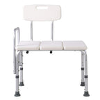 MedMobile® Bathtub Transfer Bench/Bath Chair with Back, Wide SEAT, Adjustable