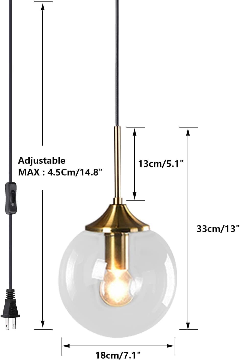 Ayylltx Lampara Colgante Modern Chandelier, Ceiling Light Modernd Globe in