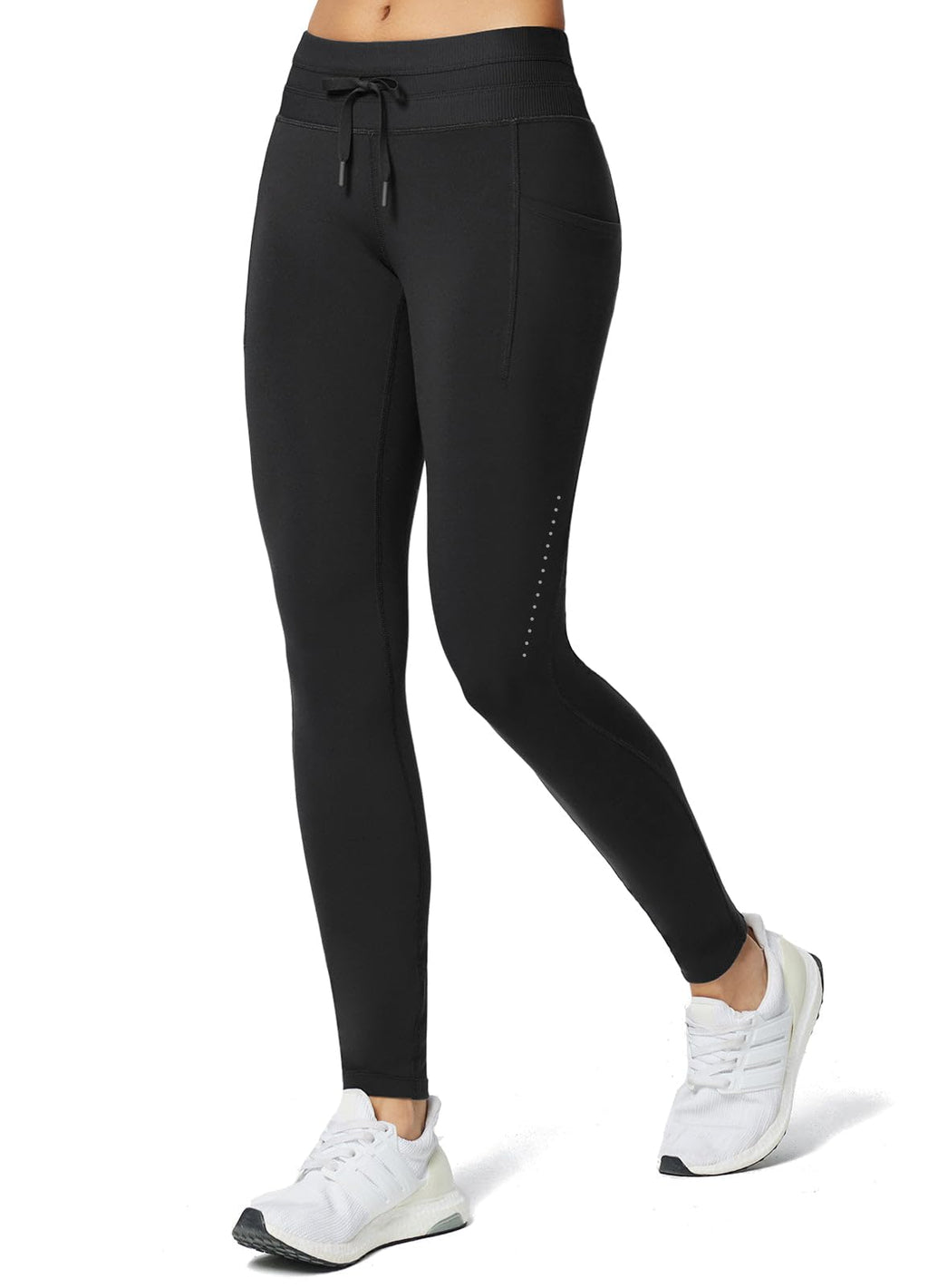 BALEAF Womens Fleece Lined Leggings Thermal Water Resistant Winter Pants Black M