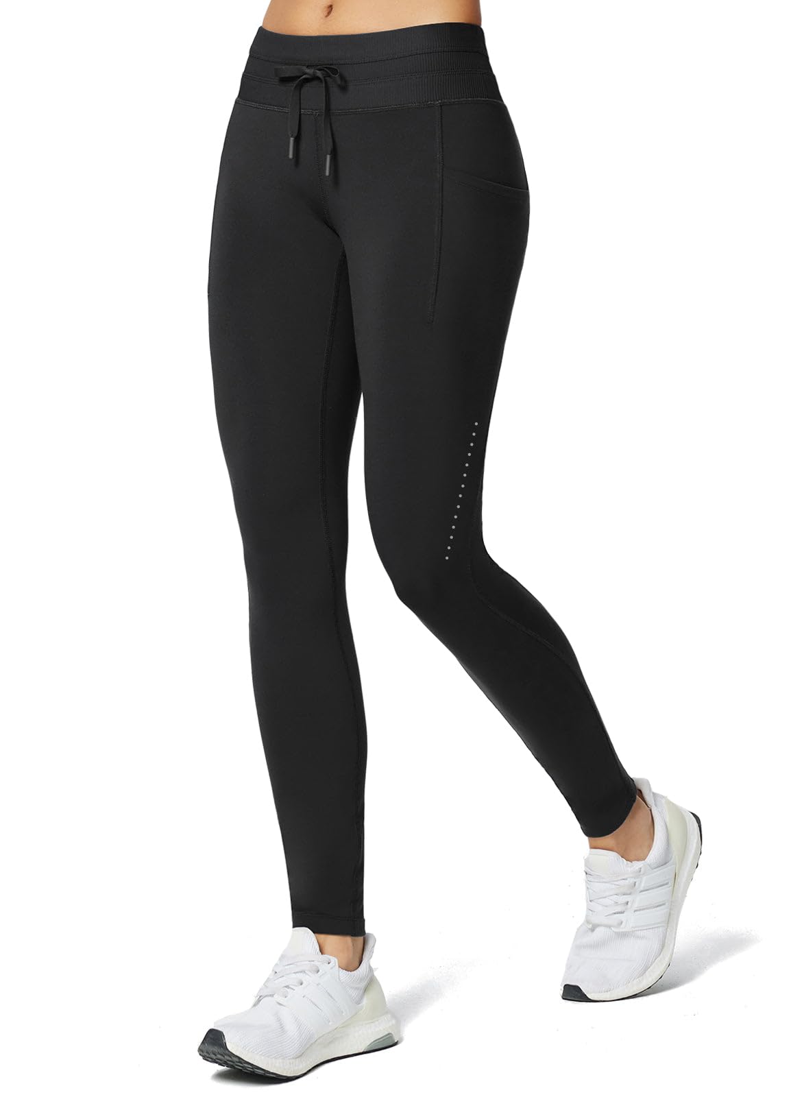 BALEAF Womens Fleece Lined Leggings Thermal Water Resistant Winter Pants Black M