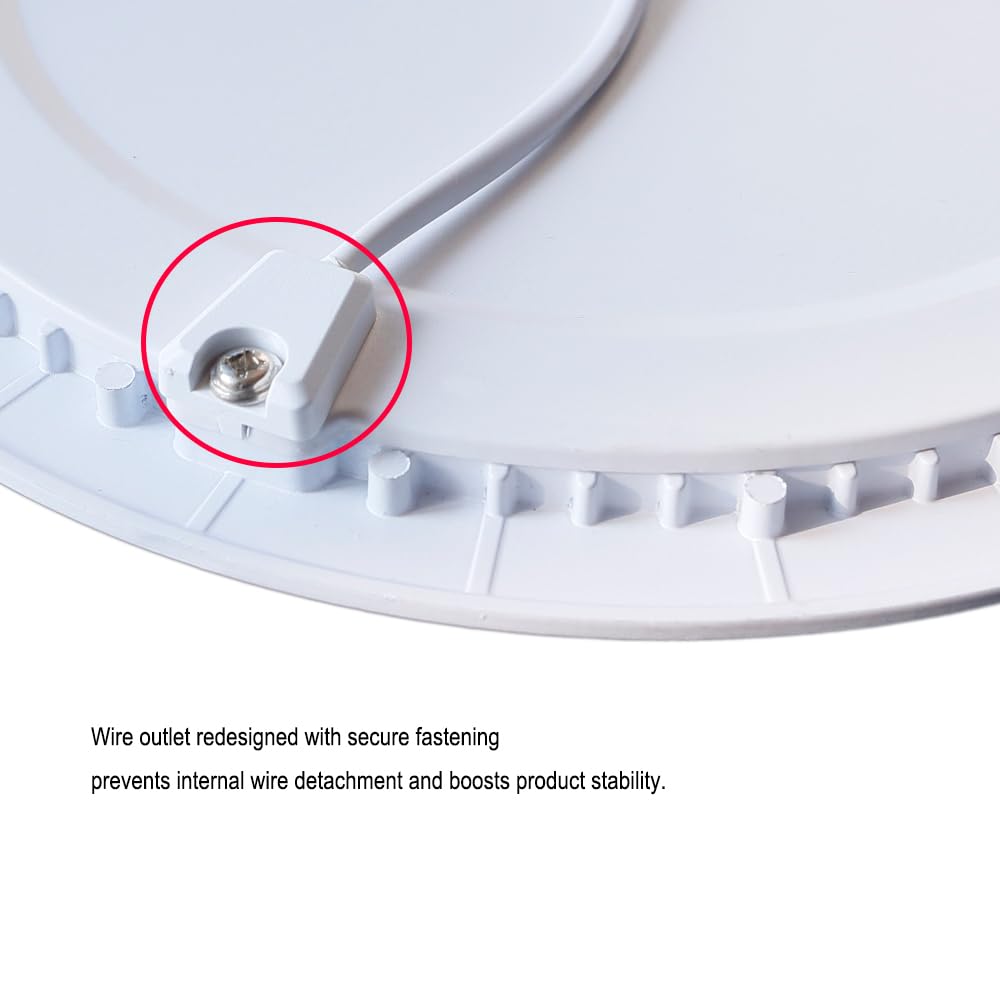 4 Pack HMINLED 8 Inch 18Watt Ultra Thin Round LED Recessed Panel Spot Lighting,