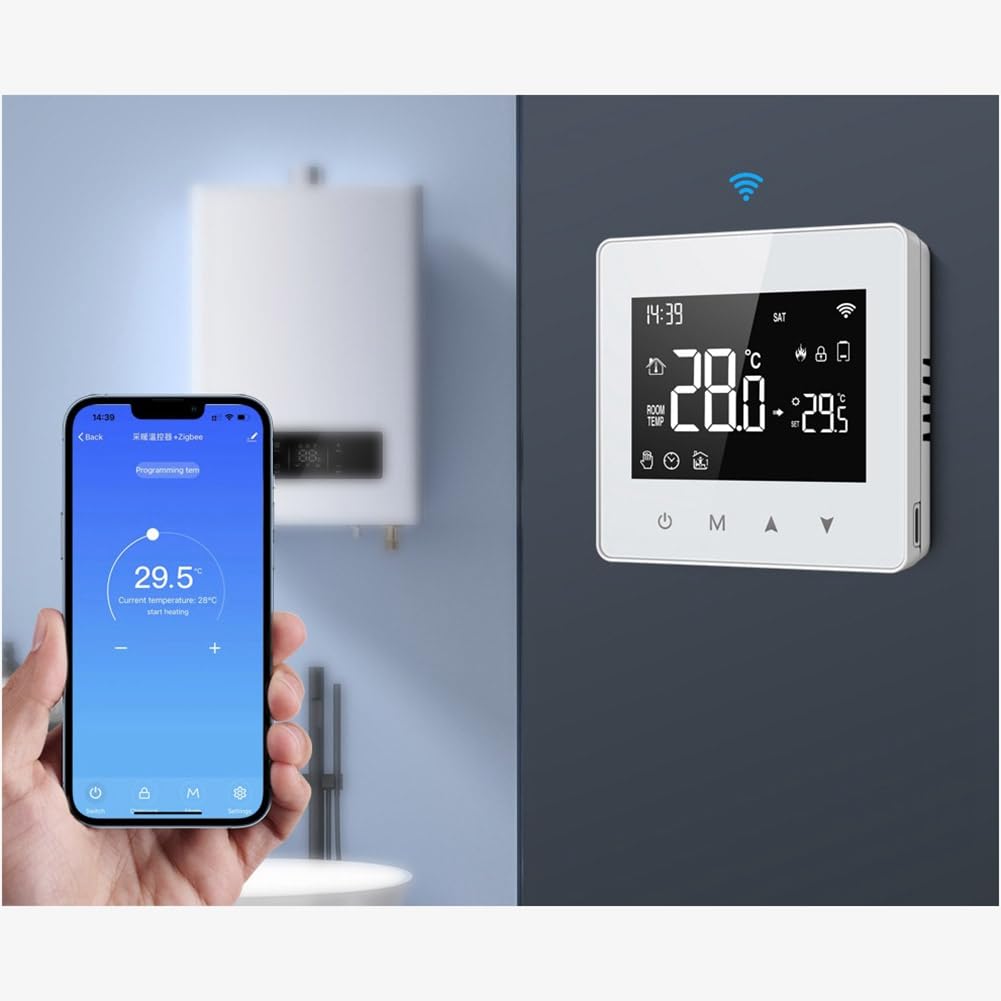 Yaregelun Tuya Wifi Thermostat Smart Home Battery Powered Temperature Controller