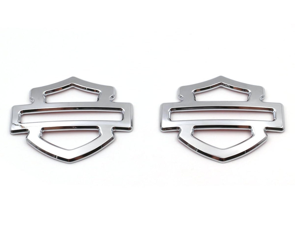 OPEN BOX 2PCS Metal Chrome CVO Custom Metal Tank Emblems Show Gloss Finish