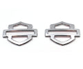 OPEN BOX 2PCS Metal Chrome CVO Custom Metal Tank Emblems Show Gloss Finish