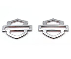 OPEN BOX 2PCS Metal Chrome CVO Custom Metal Tank Emblems Show Gloss Finish