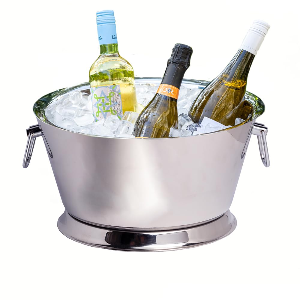 Insulated Beverage Tub 3.2 Gal Double Wall Stainless Steel Ice Bucket Party