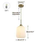 Fulesi Mid Century Gold Pendant Light White Glass Kitchen Island Fixture