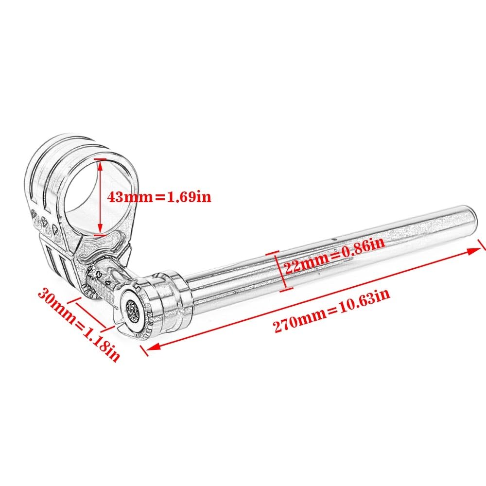 For BMW R nine T nineT Pure 2022 Motorcycle CNC Adjustable Handlebar 43mm Clamp