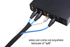 Alex Tech 10ft Cord Protector Wire Loom Tubing 1 Inch Cable Sleeve Split Black